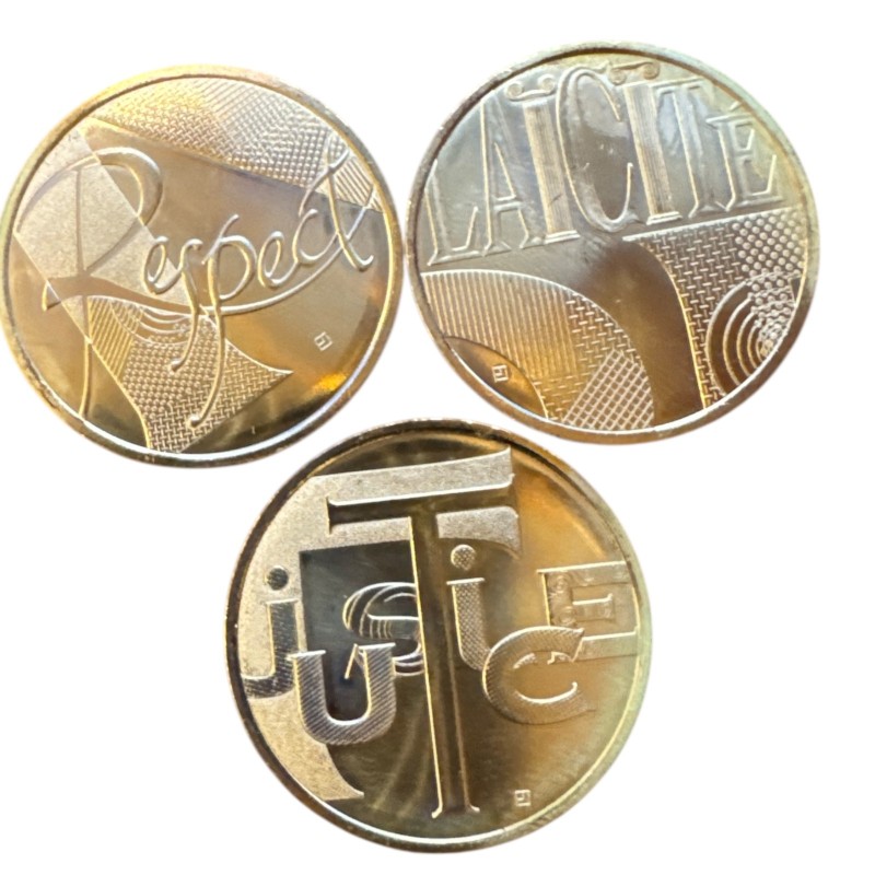 3 X 25 Euro 2013 - Respect Justice Laïcité - argent 18g 0,500 - SUP