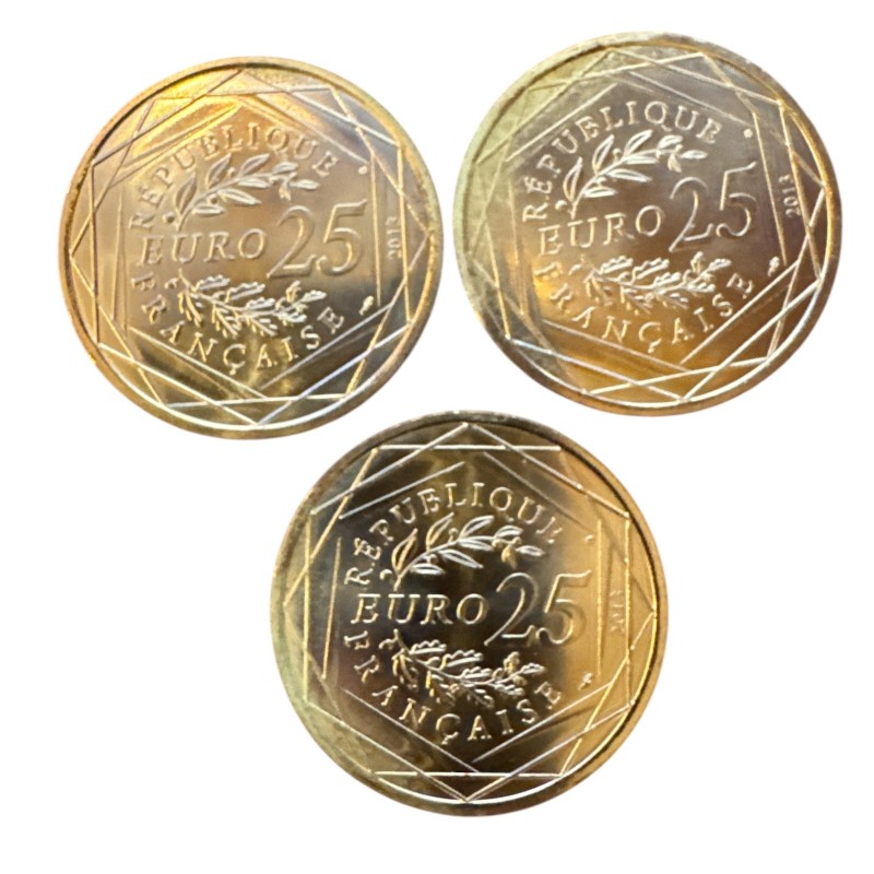 3 X 25 Euro 2013 - Respect Justice Laïcité - argent 18g 0,500 - SUP