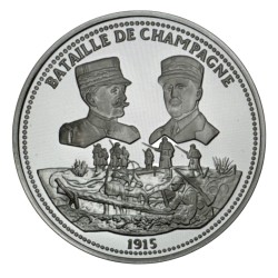 Médaille - Premier combat aérien - 5 octobre 1914 - 100e anniversaire de la grande guerre - argent 