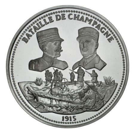 Médaille - Premier combat aérien - 5 octobre 1914 - 100e anniversaire de la grande guerre - argent 