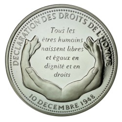 Médaille - Déclaration des droits de l'homme - 10 décembre 1948 - argent 20g 0,999 