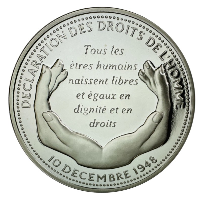 Médaille - Déclaration des droits de l'homme - 10 décembre 1948 - argent 20g 0,999 