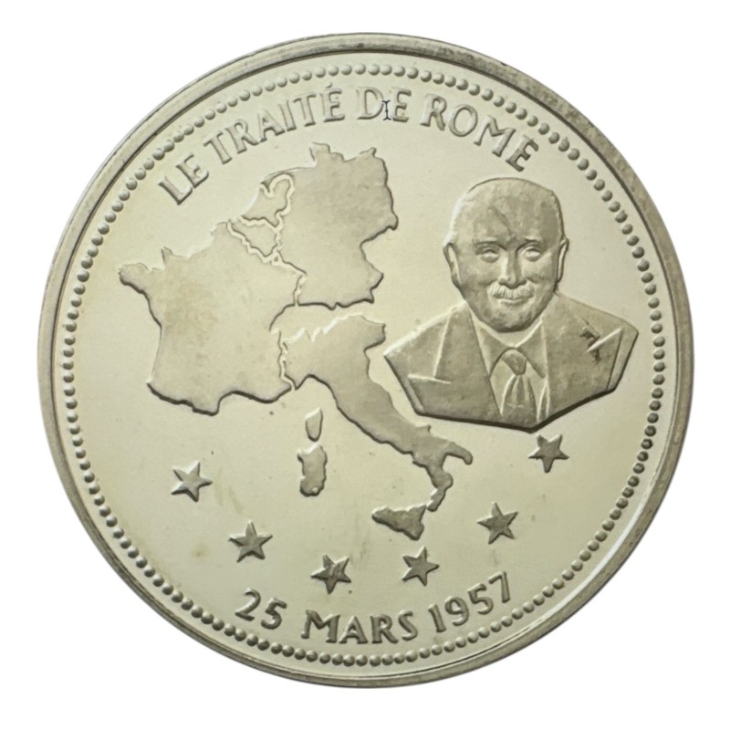 Médaille - Le traité de Rome - 25 mars 1957 - argent 20g 0,999