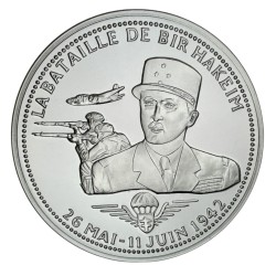 Médaille - La bataille de bin hakeim - 1942 - argent 20g 0,999 