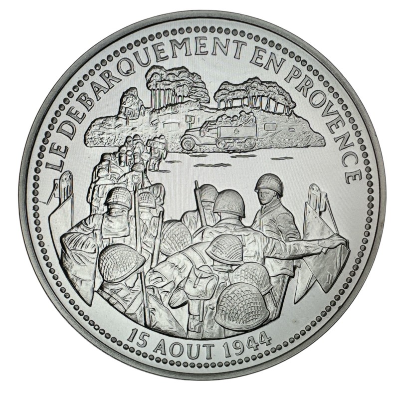 Médaille - Le débarquement en provence - 15 aout 1944 - argent 20g 0,999 