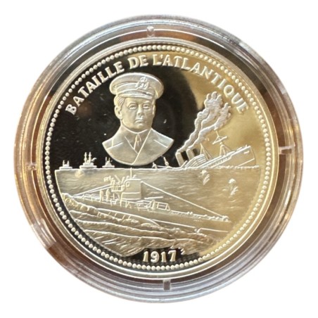 Médaille - Bataille de l'atlantique - 1917 - argent 20g 0,999 