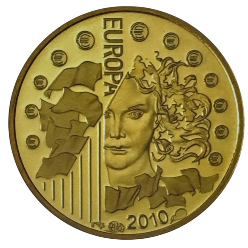 5 Euro 2010 - Abbaye de Cluny - Europa - Or 0,5g 0,999 - 19.799 ex