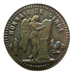 Jeton - Maison close - imitation 20 Francs or génie - aux glaces Paris - SUP 2