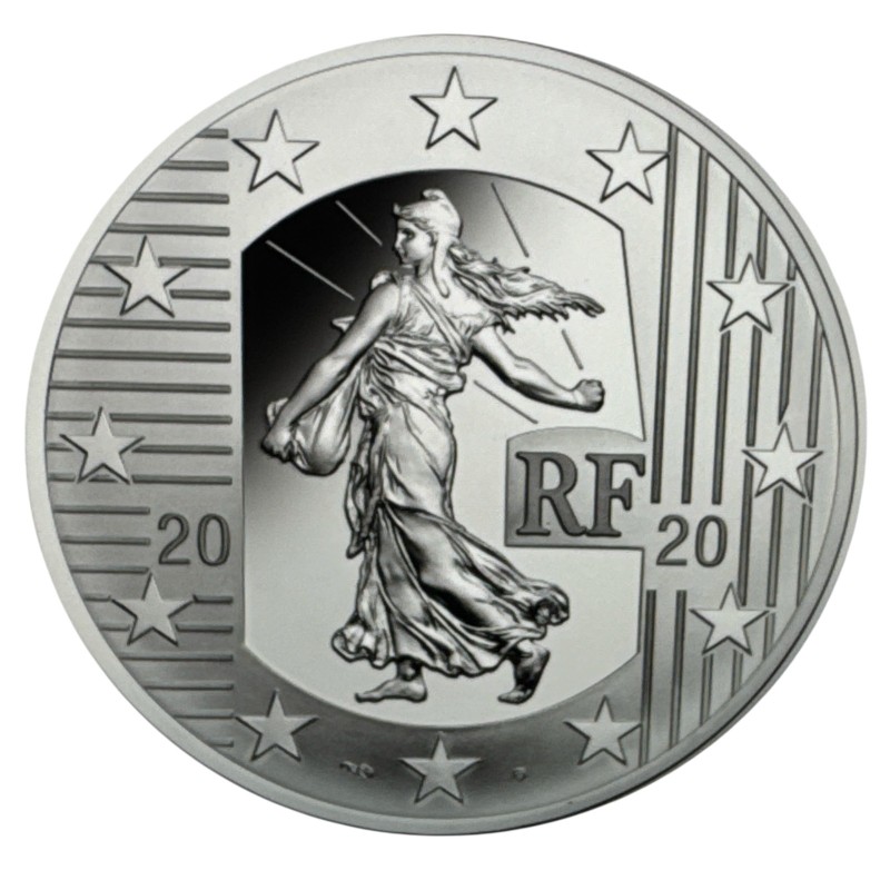 10 Euro 2020 - Le Nouveau Franc - argent Belle épreuve
