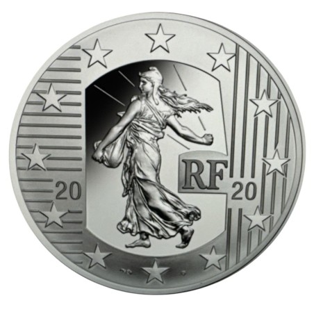 10 Euro 2020 - Le Nouveau Franc - argent Belle épreuve