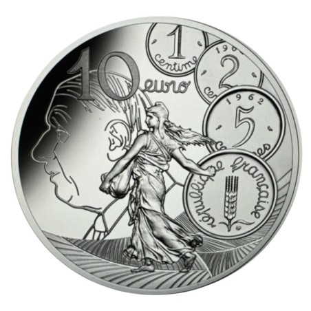 10 Euro 2020 - Le Nouveau Franc - argent Belle épreuve