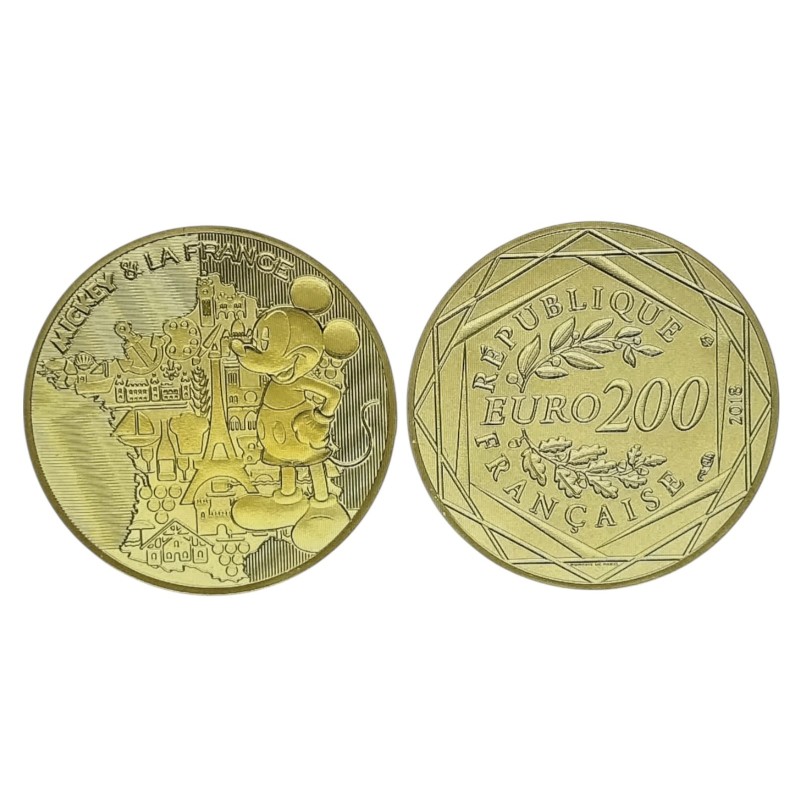 200 Euro Or - Mickey et la France - 2018 - Or 3g 0,999 - 20.000 ex