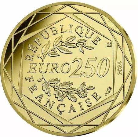 250 Euro Or - Arc de triomphe et Phryge - JO Paris 2024 - 10.000 ex