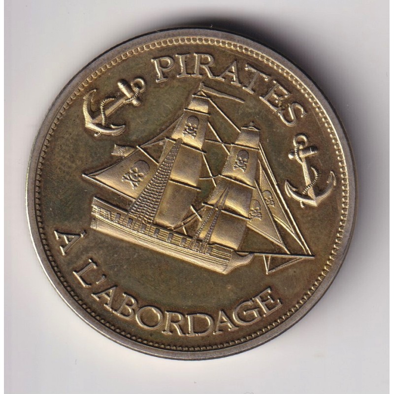 Médaille - Pirate à l'abordage - la chasse au trésor - 33mm