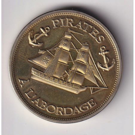 Médaille - Pirate à l'abordage - la chasse au trésor - 33mm