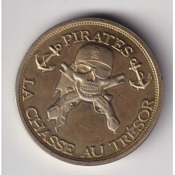 Médaille - Pirate à l'abordage - la chasse au trésor - 33mm 2