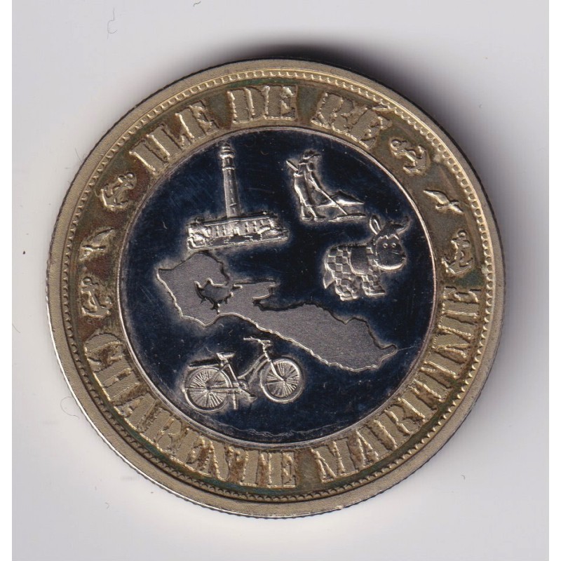 Medaille - Ile de ré Cote atlantique - Charente maritime - bi-métallique - 33mm
