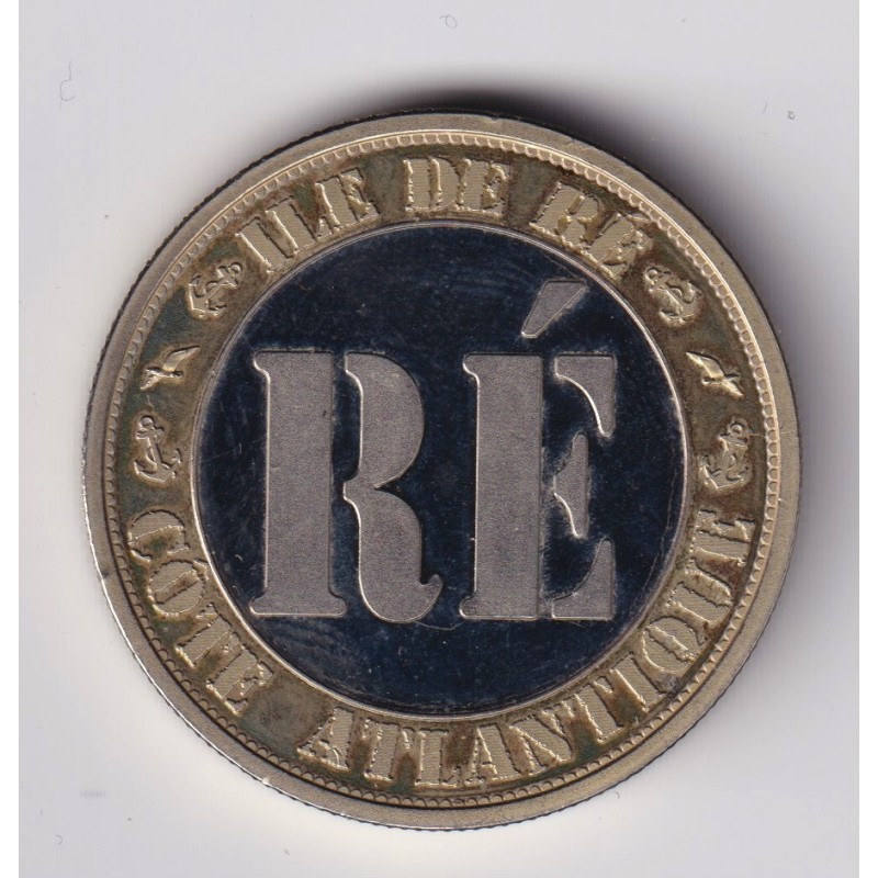 Medaille - Ile de ré Cote atlantique - Charente maritime - bi-métallique - 33mm