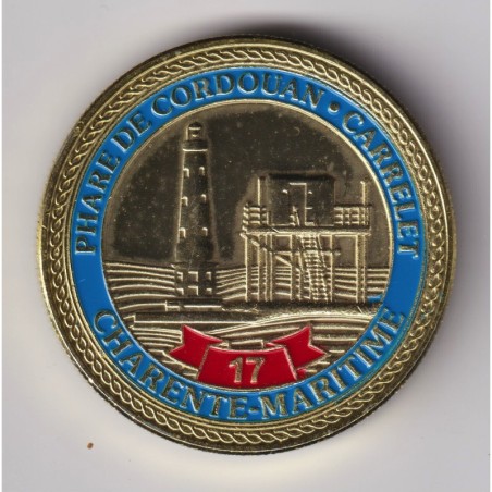 Médaille - Phare de Cordouan - Carrelet - charente maritime 17 - colorisé - 42mm