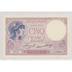 5 Francs Violet - 20.04.1933
