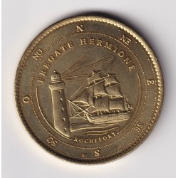 Dept17 - Frégate Hermione - La Fayette - boussole et sans date - 34mm - Médailles et patrimoine
