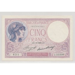5 Francs Violet - 1.06.1933