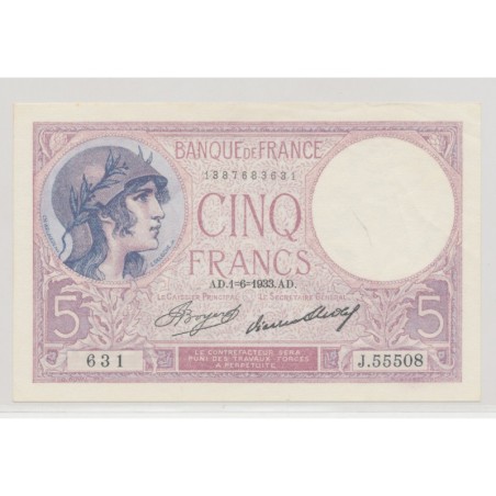 5 Francs Violet - 1.06.1933
