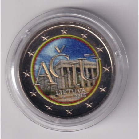 2 Euro couleur - Lituanie 2015 - 470e anniv 1er écrits langue lituanienne 