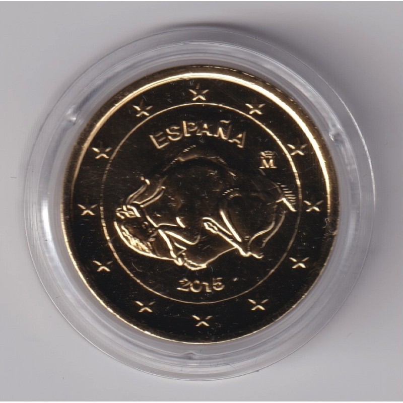 Espagne - 2 Euro 2015 - la grotte d'Altamira - finition dorée