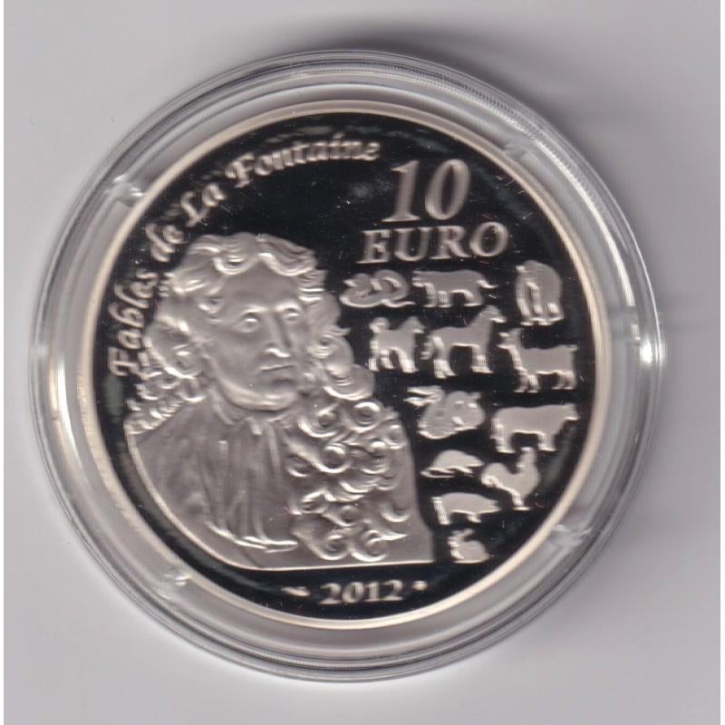 10 Euro 2012 - Année du Dragon/Tables de la Fontaine - argent