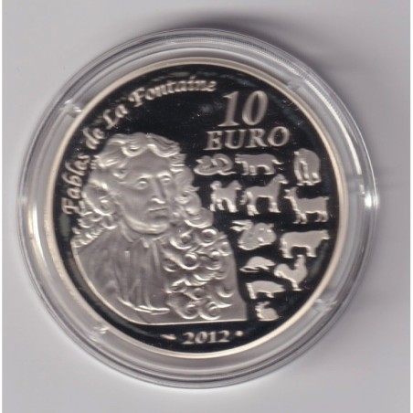 10 Euro 2012 - Année du Dragon/Tables de la Fontaine - argent