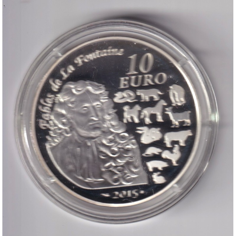 10 Euro 2015 - Année du Chèvre/Fables de la Fontaine - argent