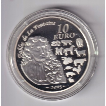 10 Euro 2015 - Année du Chèvre/Fables de la Fontaine - argent