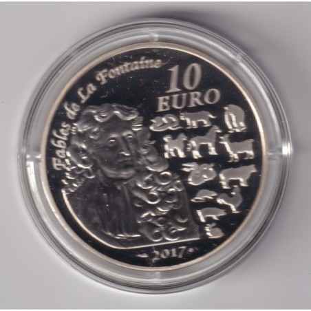 10 Euro 2017 - Année du coq/Fables de la Fontaine - argentt