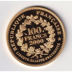 100 Francs Or - 2000 - Louis d'or Louis XIII - Or 17g 0,920 - Belle épreuve 2