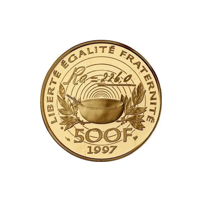 500 Francs Or - Pierre et Marie Curie - 1997 - Or 17g 0,920 - Belle épreuve 