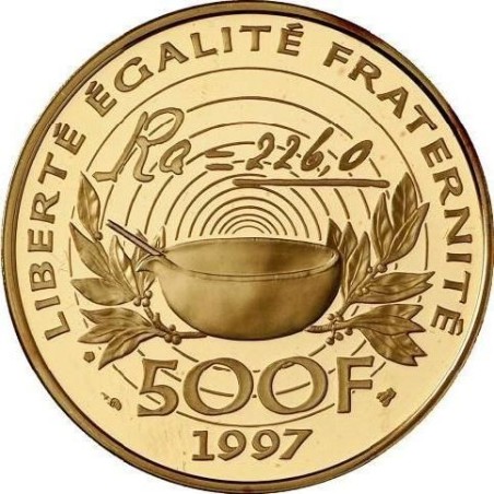 500 Francs Or - Pierre et Marie Curie - 1997 - Or 17g 0,920 - Belle épreuve 