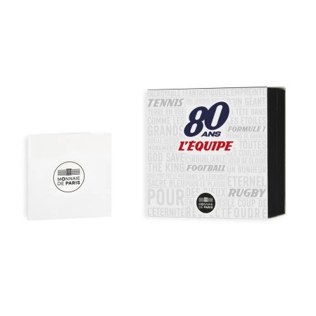 10 Euro 2026 - 80 ans L'équipe Tennis - argent 22,2g 0,900 - 3.000 ex - Belle épreuve