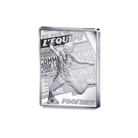 10 Euro 2026 - 80 ans L'équipe - Football - argent 22,2g 0,900 - 3.000 ex - Belle épreuve