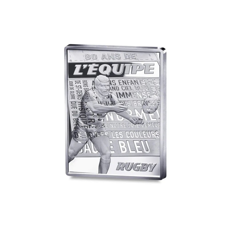 10 Euro 2026 - 80 ans L'équipe - Rugby - argent 22,2g 0,900 - 3.000 ex - Belle épreuve