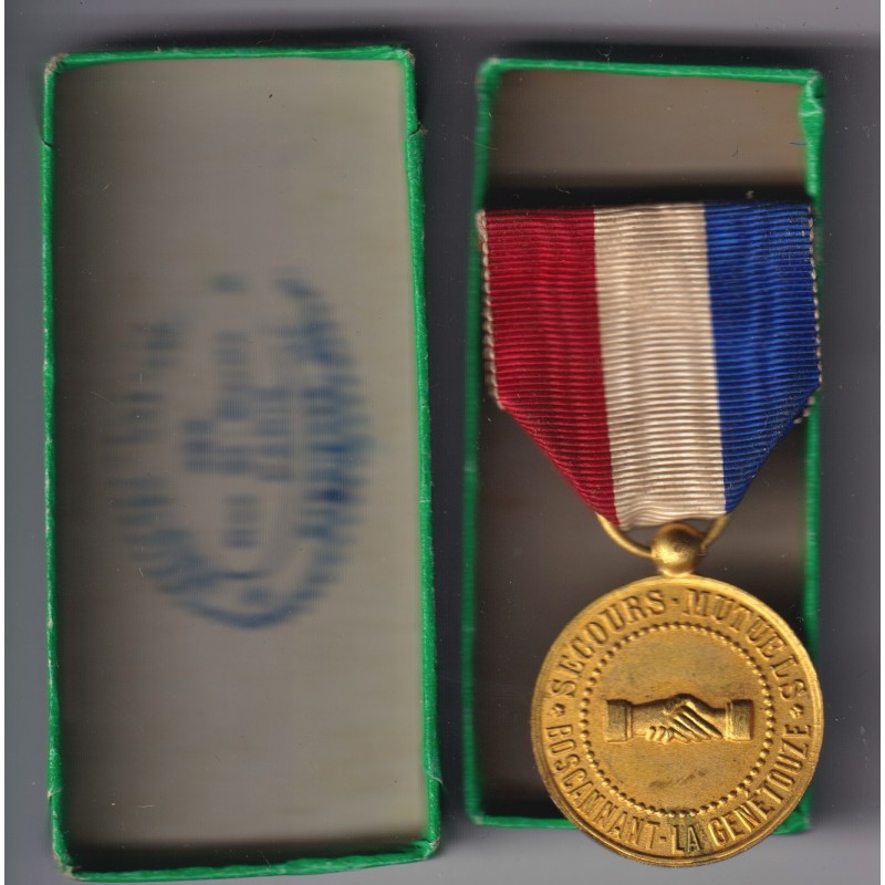 Médaille - Société secours mutuels - Boscamnant la genetouze - ordonnance