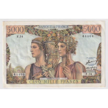 5000 Francs Terre et Mer - 10.03.1949 - SUP