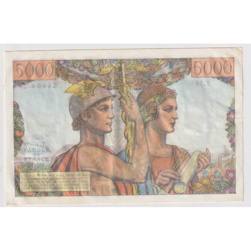 5000 Francs Terre et Mer - 10.03.1949 - SUP