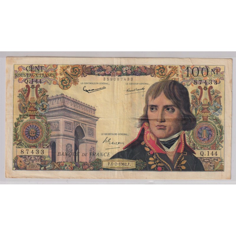 Billet - 100NF Bonaparte - 1.02.1962 - TTB