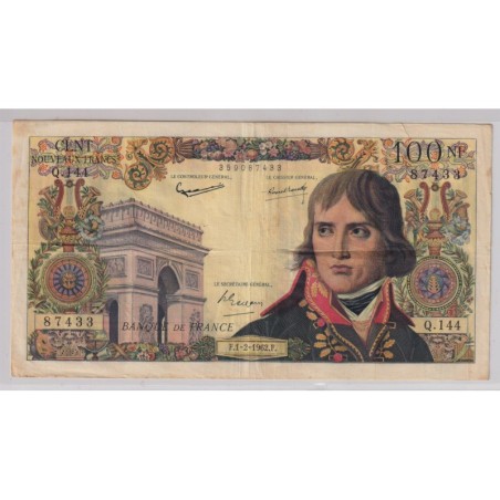 Billet - 100NF Bonaparte - 1.02.1962 - TTB