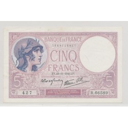 5 francs Violet - 28.11.1940
