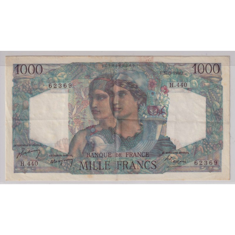 1000 Francs Minerve et hercule - 27.05.1948 - TTB+