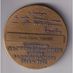 Médaille - 50 ans de la libération - 1944-1994 - Alençon Paris Strasbourg - bronze - 71mm 2