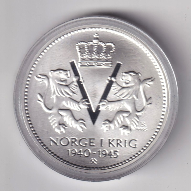 Médaille - Norvège 1 krig 1940-1945 - N°1 - argent 20g 0,999 - 39mm - FDC