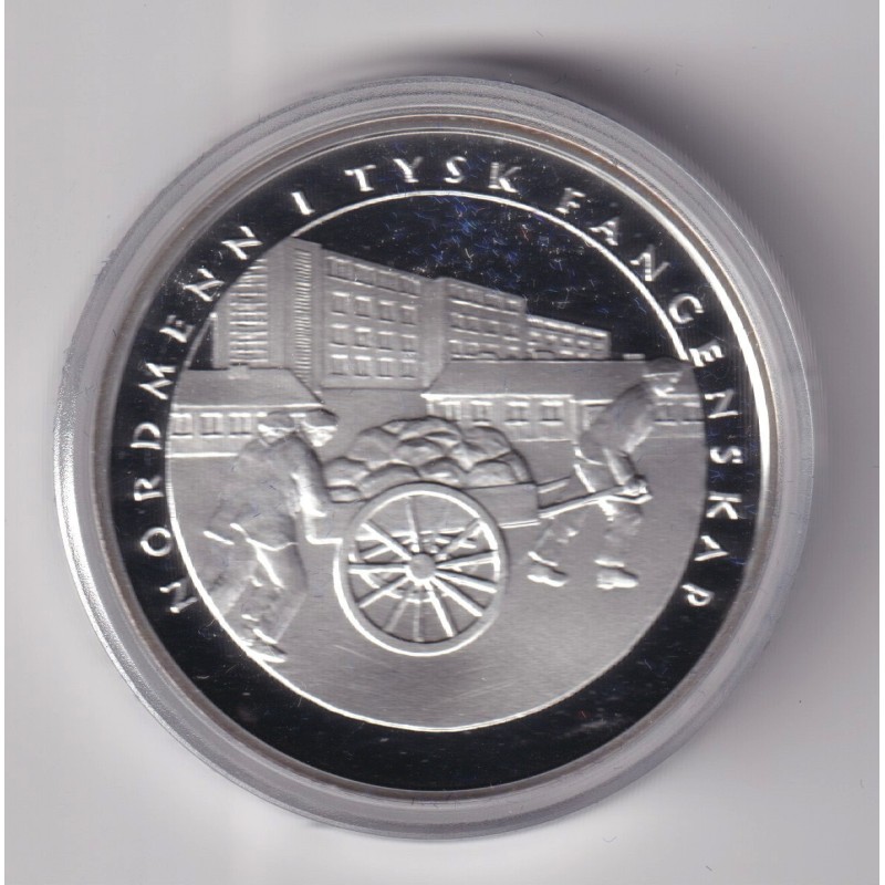 Médaille - Norvège 1 krig 1940-1945 - N°1 Nordmenn i tysk fangenskap - argent 20g 0,999 - 39mm - FDC